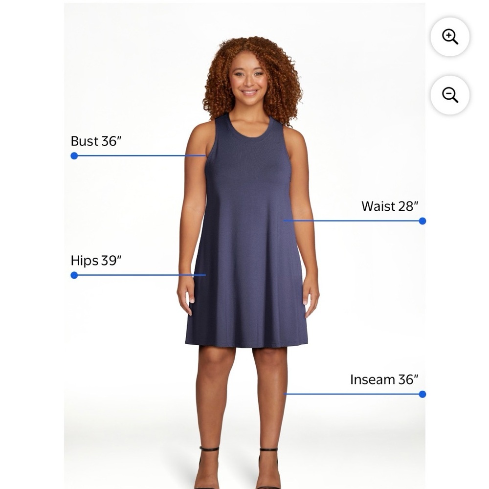 TIME AND TRU Sleeveless knit Navy Blue Women's Dress Size S 4-6